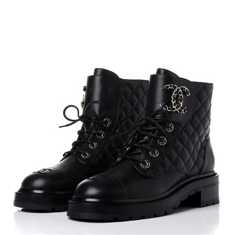 chanel lace boots|chanel lambskin boots.